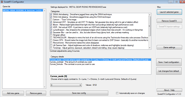 SweetFX Configurator