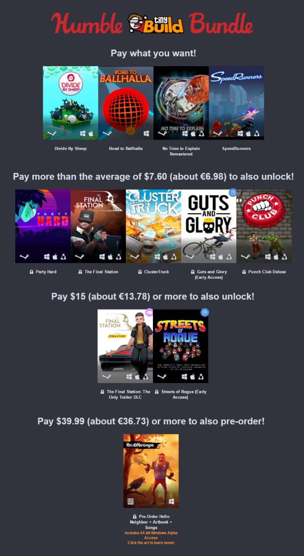 Humble tinyBuild Bundle