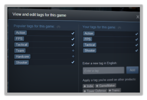 Steam Tags