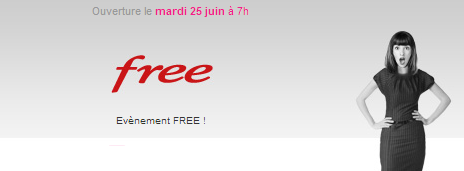 Free sur Vente Privée le 25 Juin 2013 à 7h