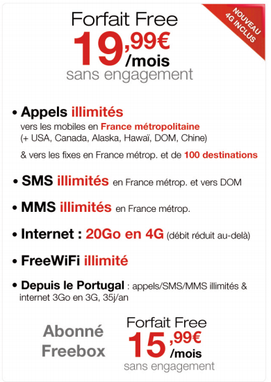 Free annonce la 4G