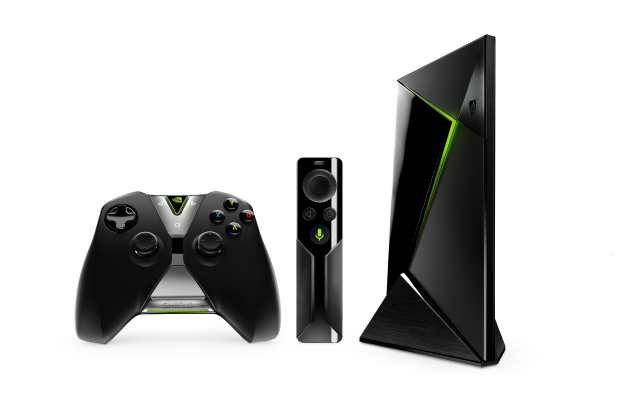 NVidia Shield avec sa manette et sa télécommande