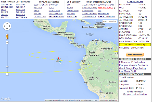 Traquer les satellites